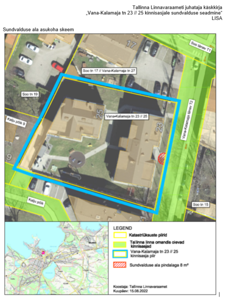 Sundvalduse asukohaskeem Vana-Kalamaja tn 23_25 katastriüksusel