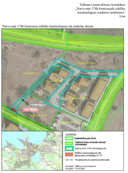 IKÕ asukohaskeem Narva mnt 174h kinnisasjal