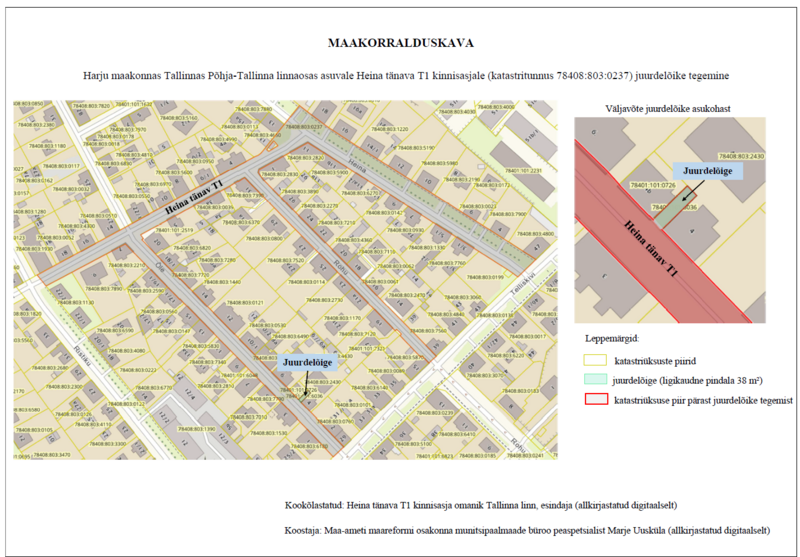 Heina tänav T1 maakorralduskava