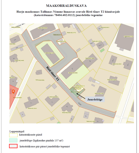 Risti tänav T2 maakorralduskava