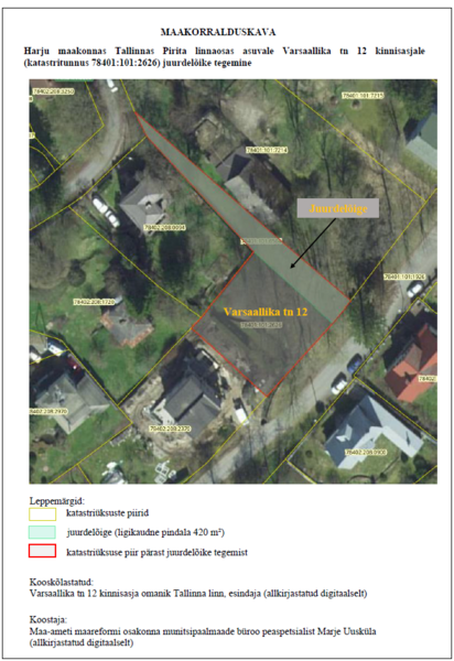 Varsaallika tn 12 maakorralduskava