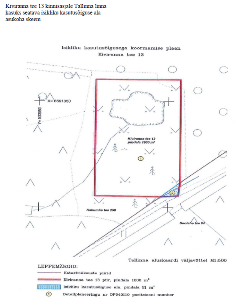 IKÕ Kiviranna tee 13 kinnisasjal