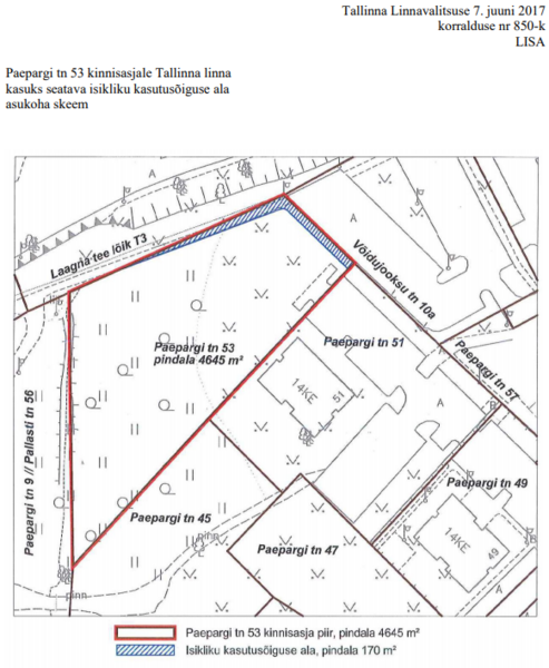 IKÕ Paepargi tn 53 kinnisasjal